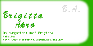 brigitta apro business card
