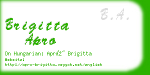 brigitta apro business card